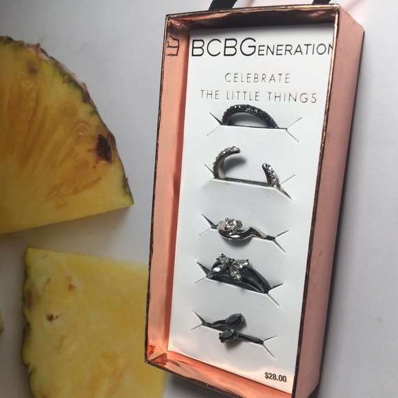 BCBG Stacking Midi Ring Set - Picture 2 of 5